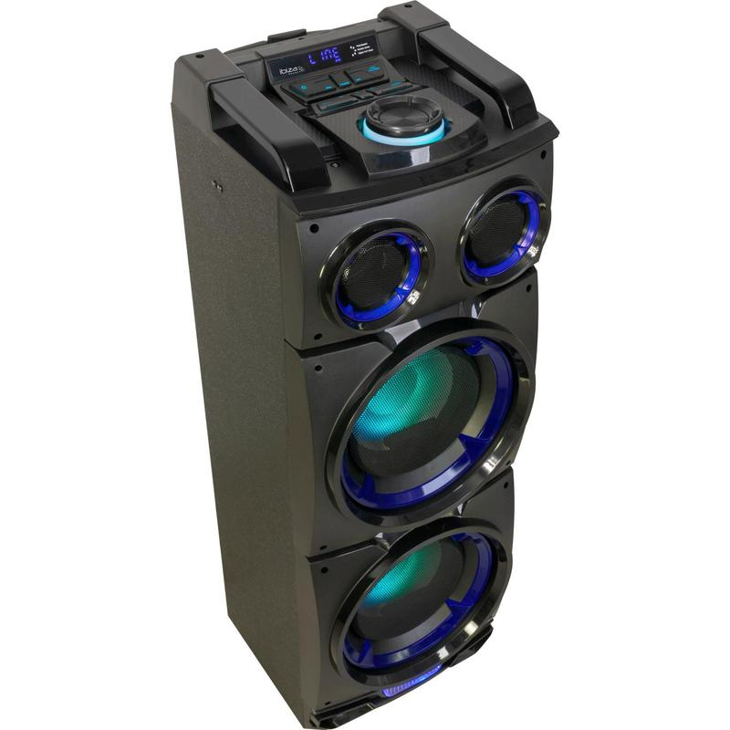 Ibiza Wave10 Sound - Altavoz 2X10 '' / 800W con USB/SD/FM/Bluetooth - Flame  Light Effects Y Conexión Inalámbrica TWS + Ngs Singer Fire - Micrófono